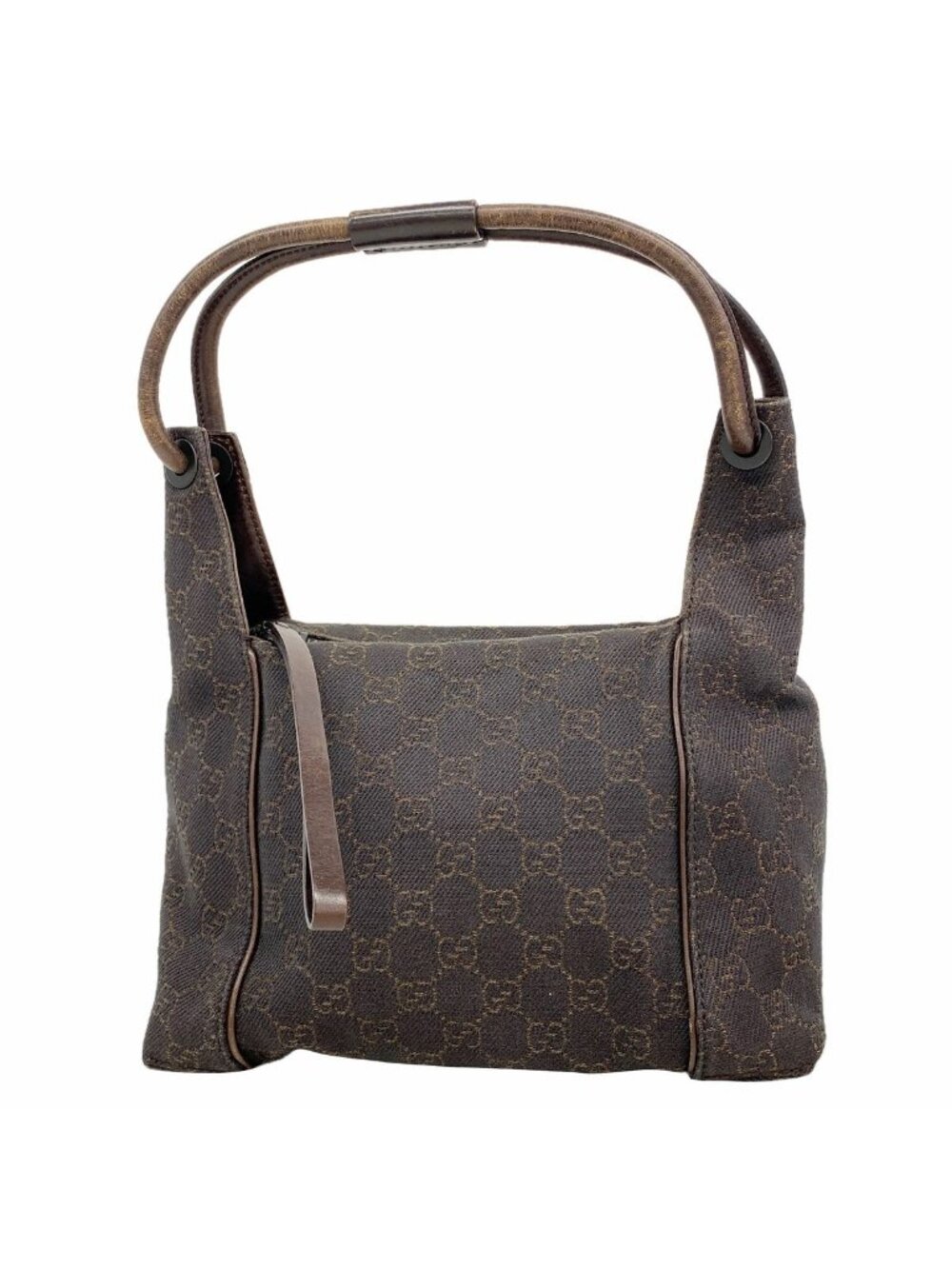 Gucci Handbag Denim Brown Silver